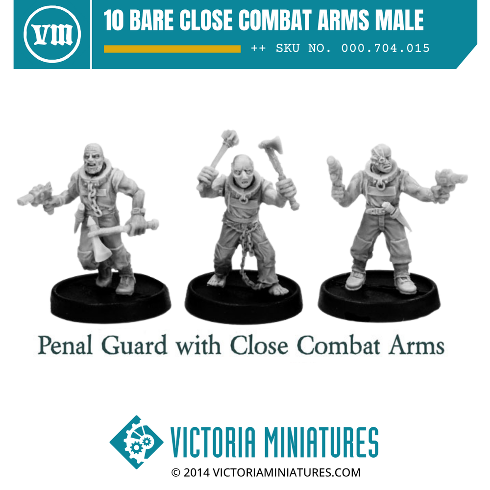 10 Bare Close Combat Arms Male