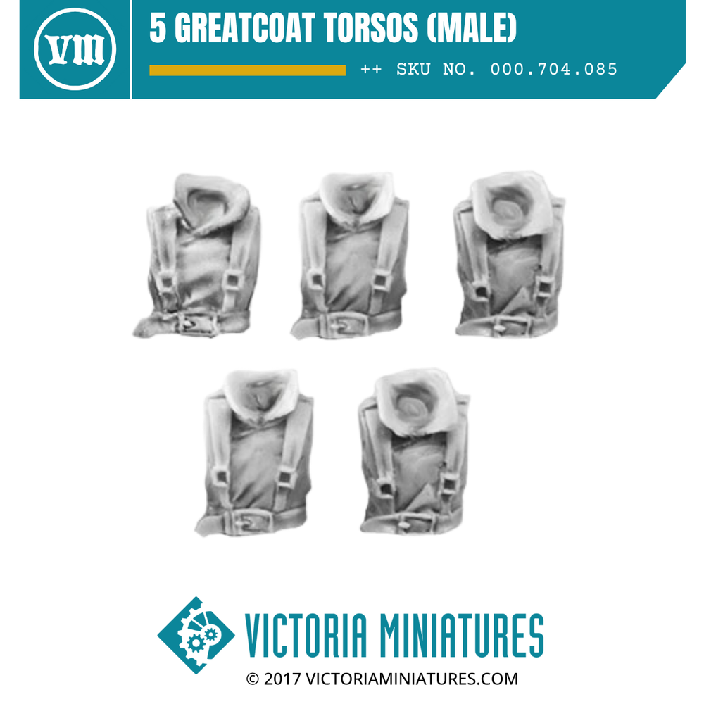 5 Greatcoat Torsos (male)