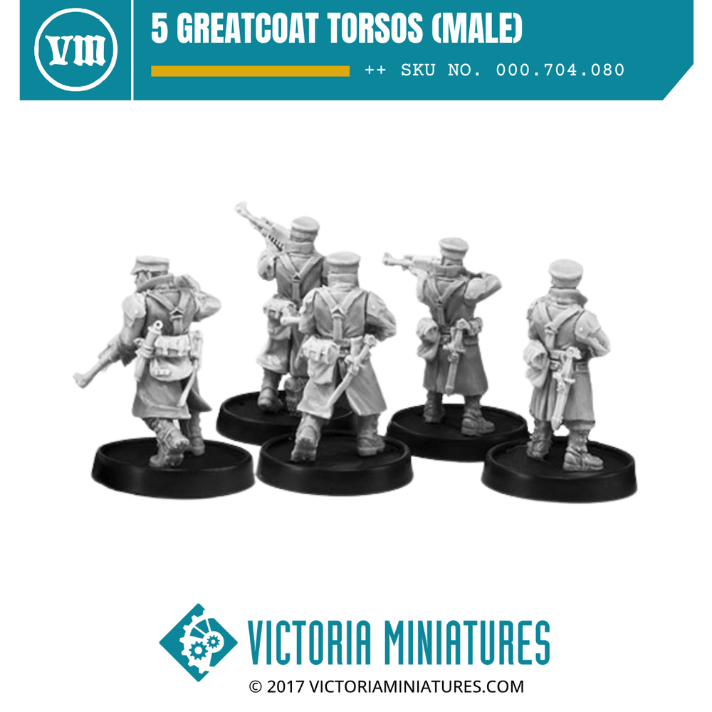 5 Greatcoat Torsos (male)