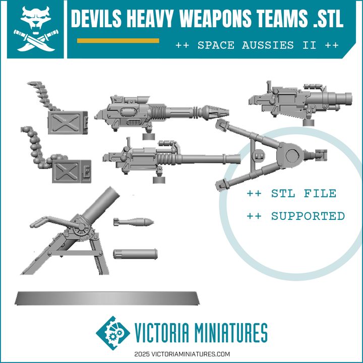 Devils's Female Modular Heavy Weapons Crews .STL Download