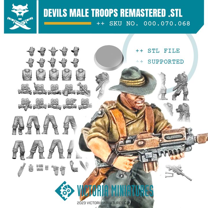 Devils Male Troops Remastered .STL Download