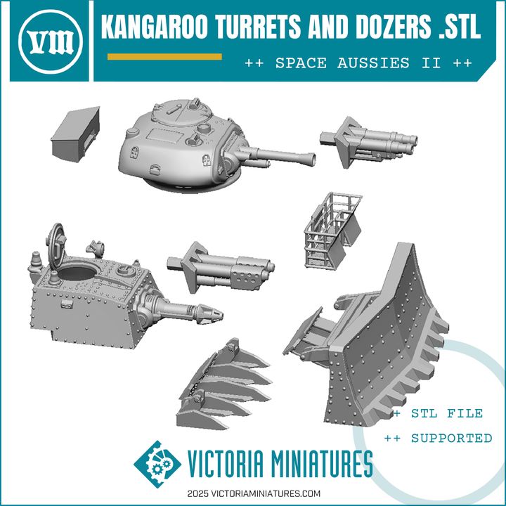 Kangaroo APC Turrets and Dozers .STL Download