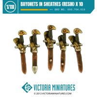 Bayonets in Sheathes (resin) x 10