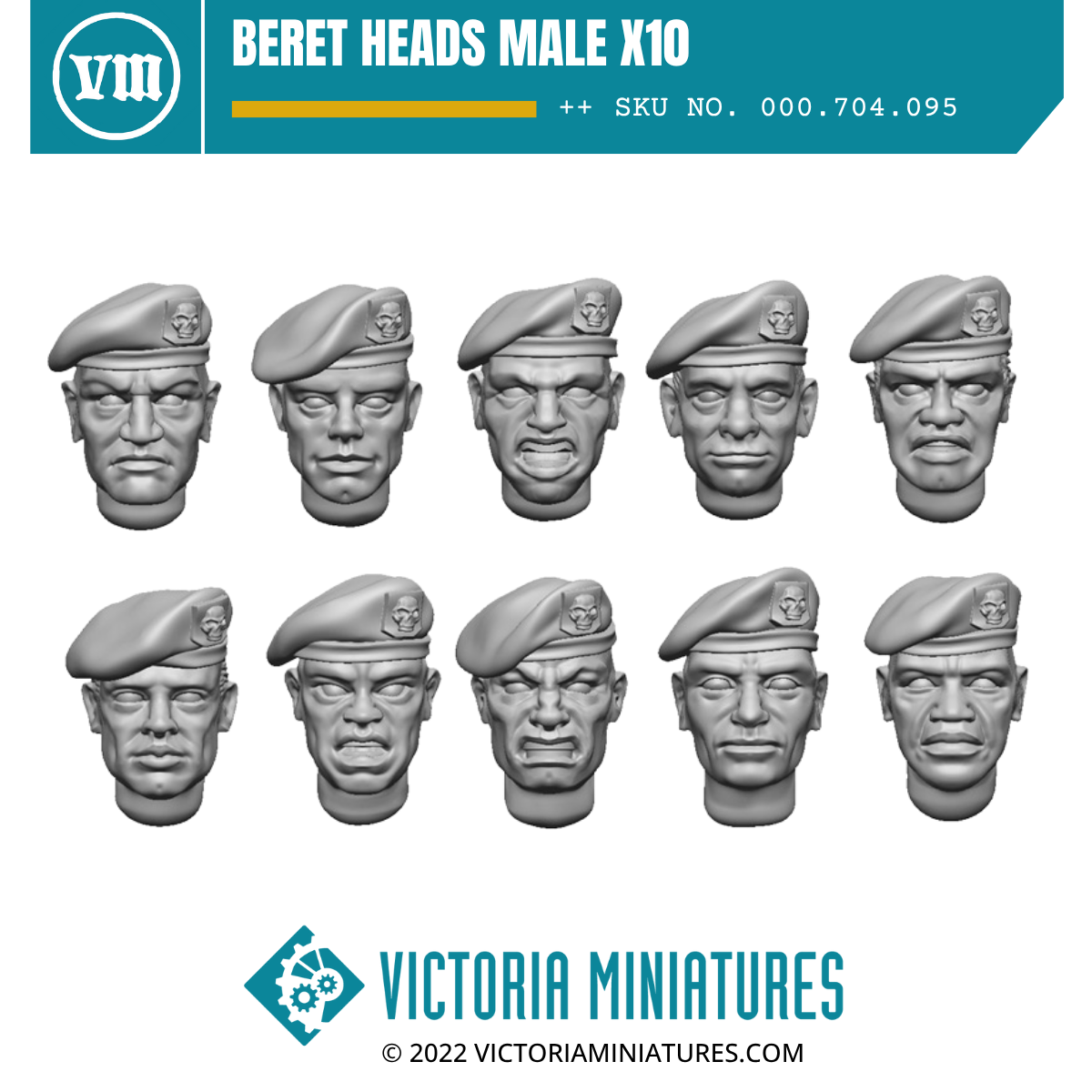 Beret Heads Male x10