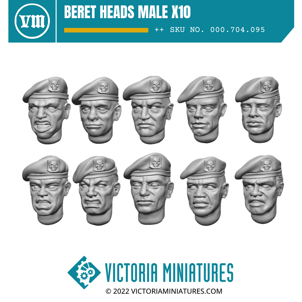 Beret Heads Male x10