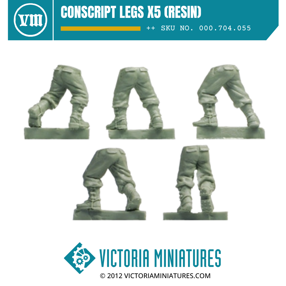 Conscript Legs x5 (Resin)