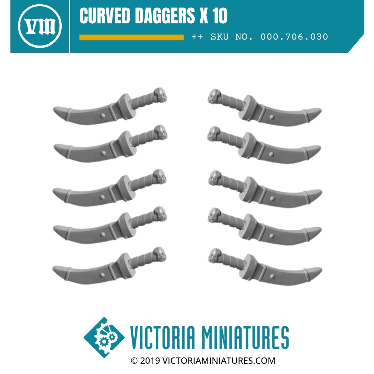 Curved Daggers x 10