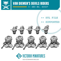 Devils Riders Torsos and Heads x5 .STL Download