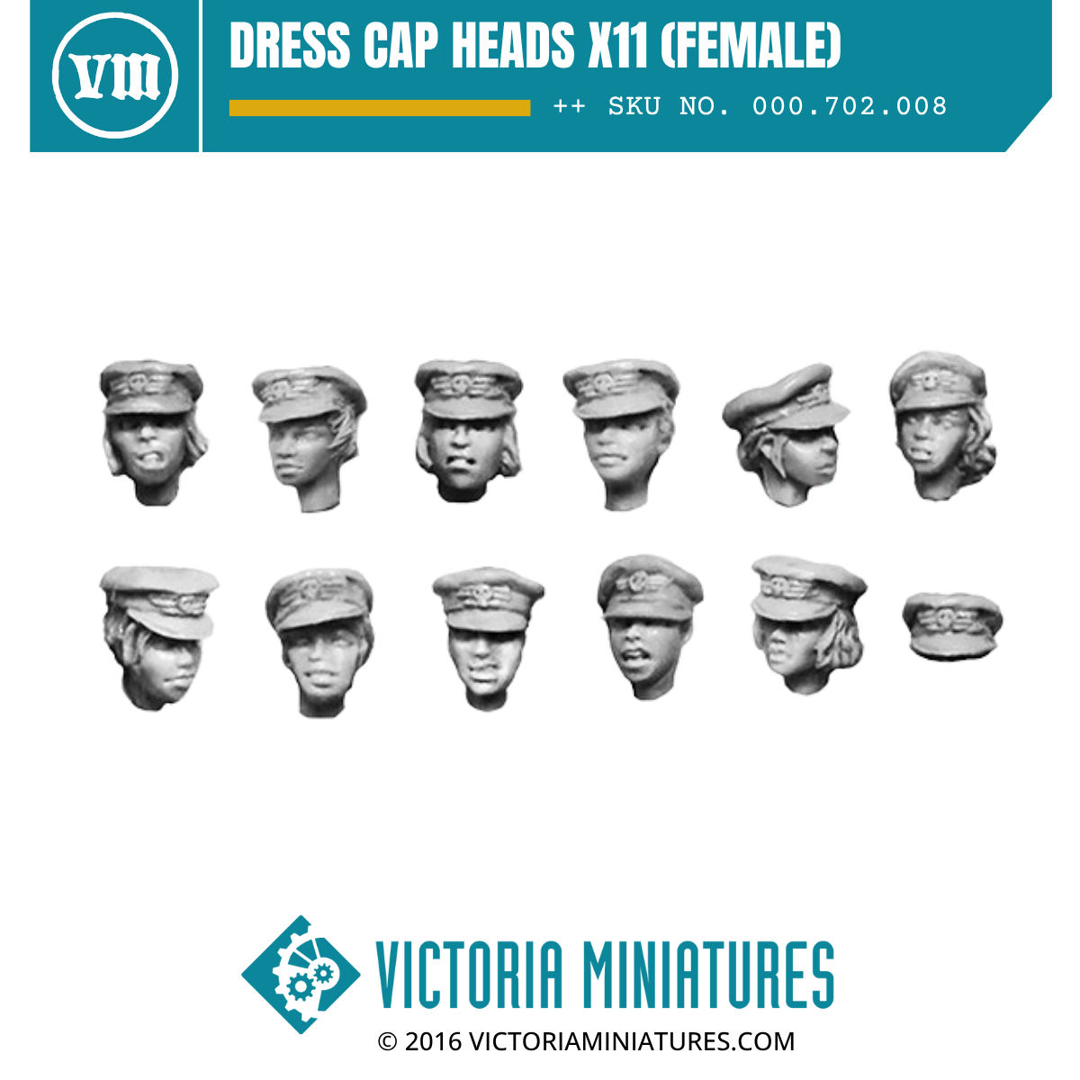 Dress Cap Heads x11 (Female)