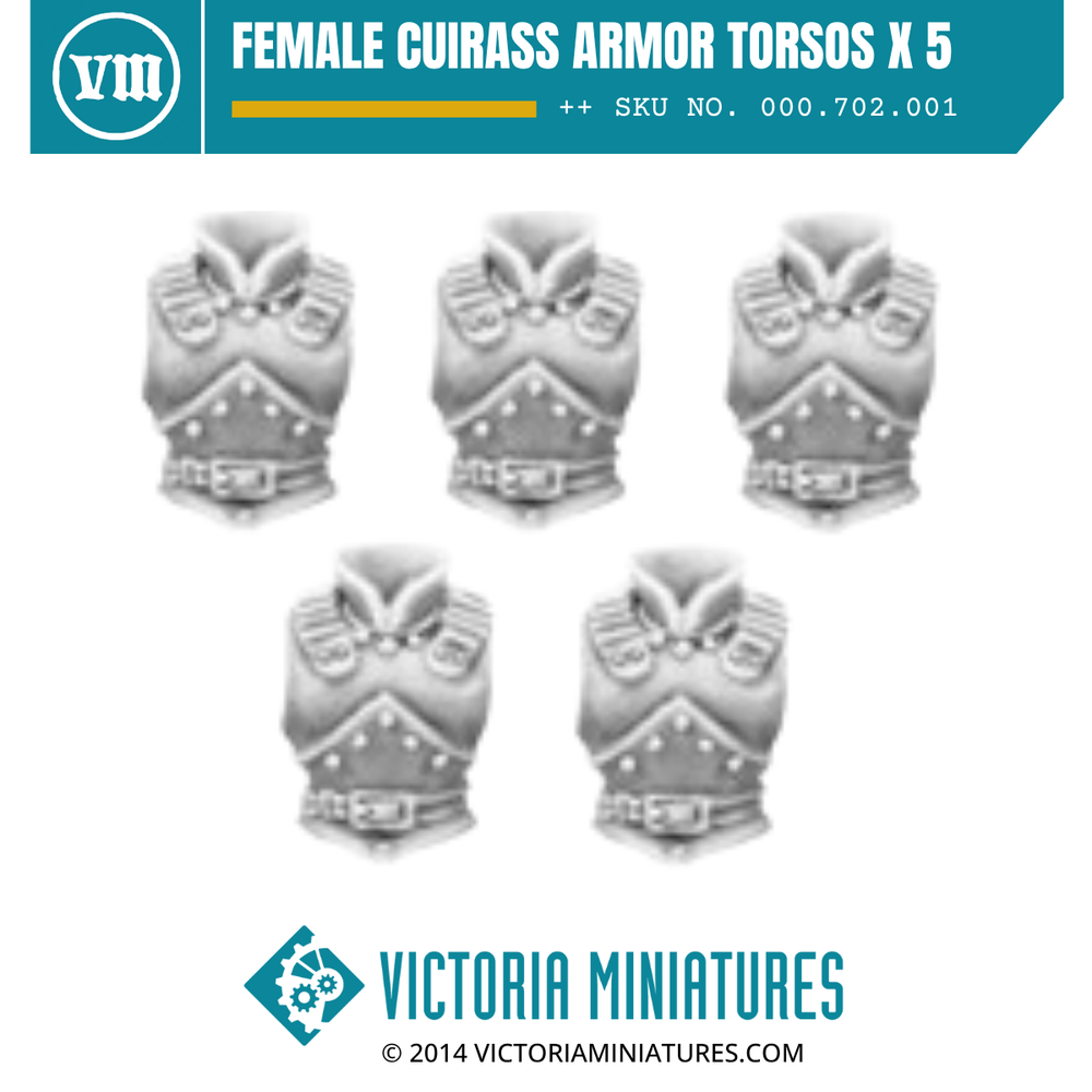 Female Cuirass Armor Torsos x 5