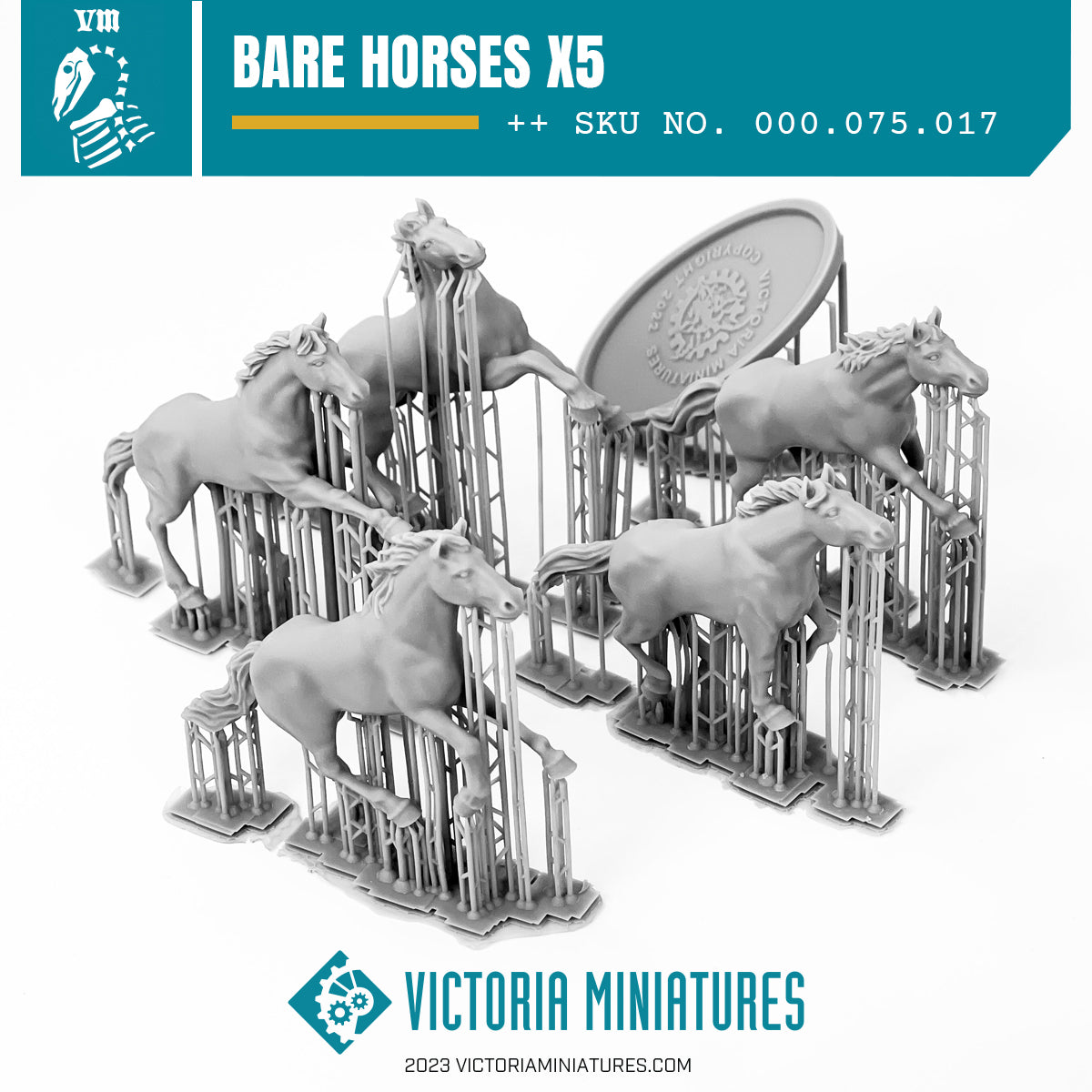 Bare Horses x5 .STL Download