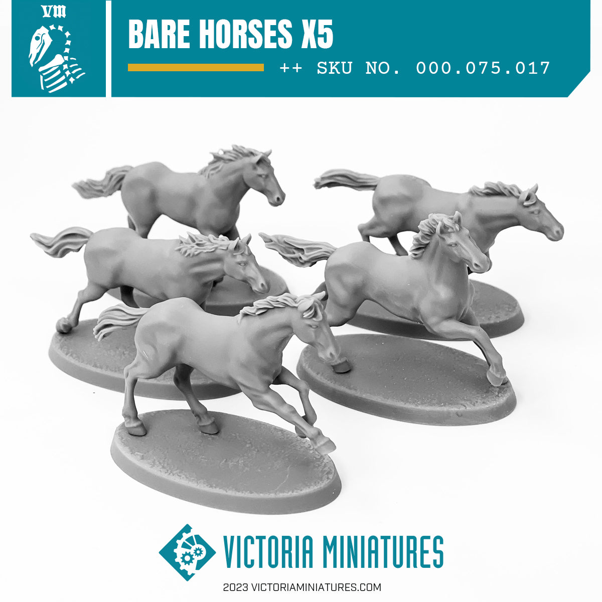 Bare Horses x5 .STL Download