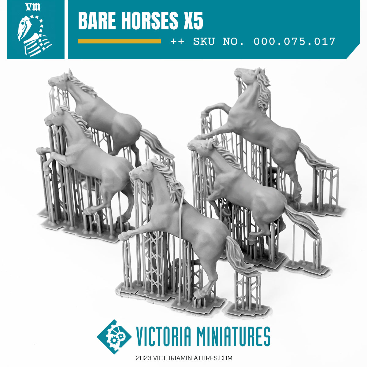Bare Horses x5 .STL Download