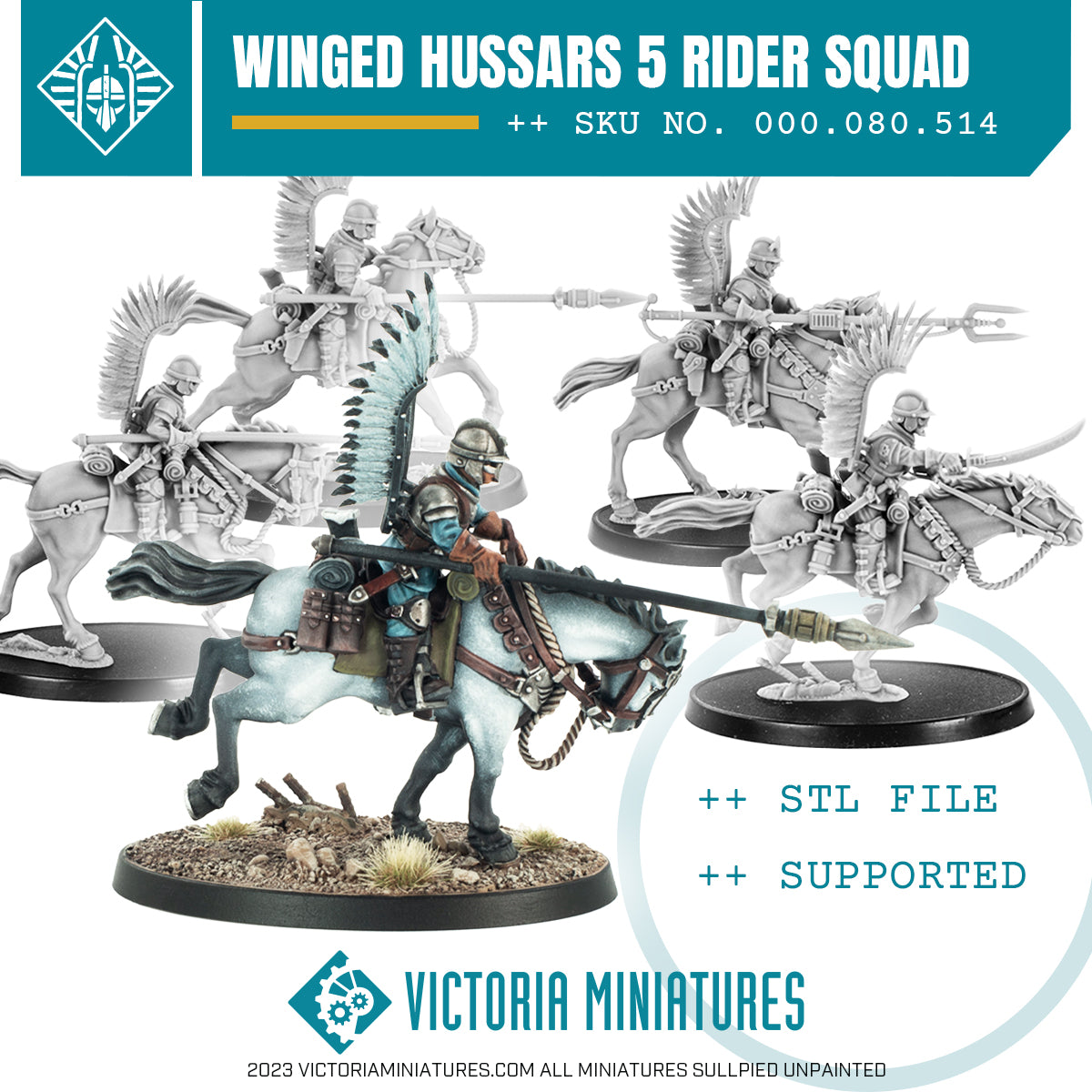 Winged Hussars Rough Rider Squad .STL Download