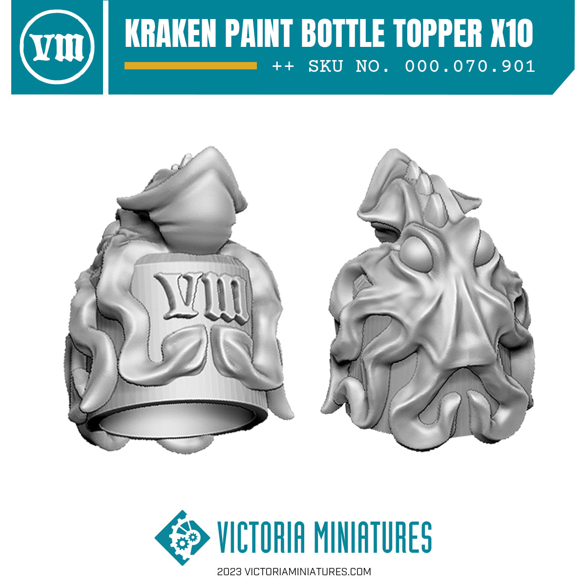 Kraken Paint Bottle Topper x10