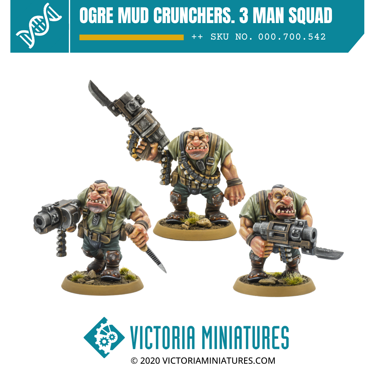 Ogre Mud Crunchers. 3 Man Squad