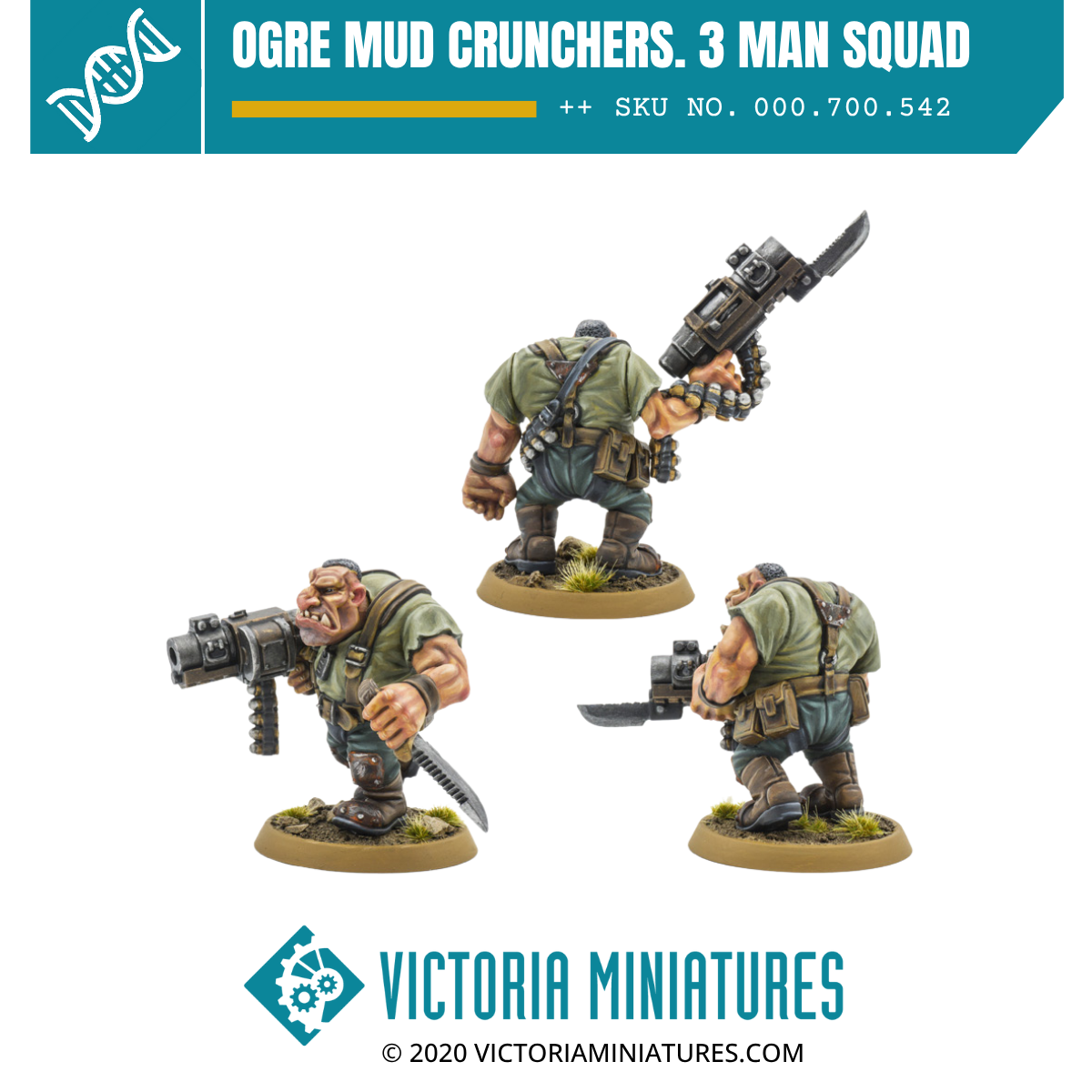Ogre Mud Crunchers. 3 Man Squad