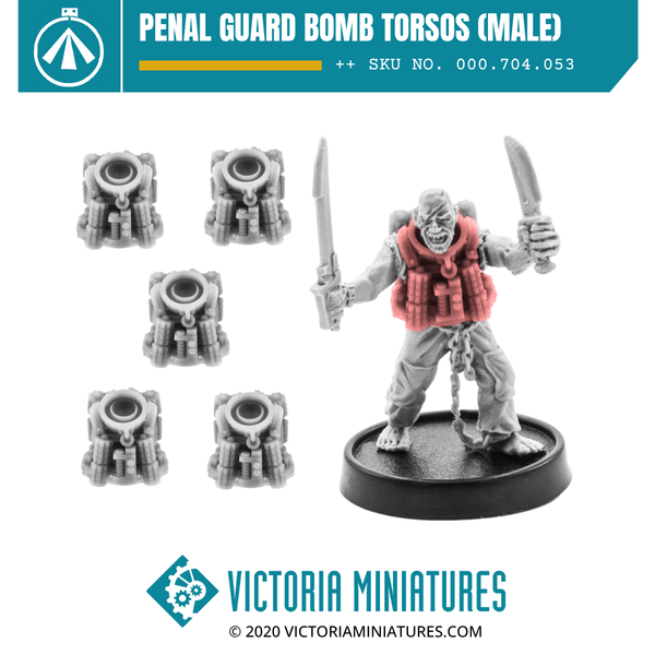 Penal Guard Bomb Torsos (male) – Victoria Miniatures