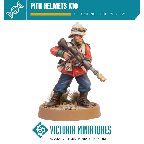 Pith Helmets x10 – Victoria Miniatures