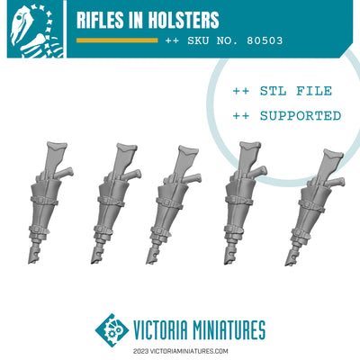 Rough Rider Rifles in Holsters x5 .STL Download