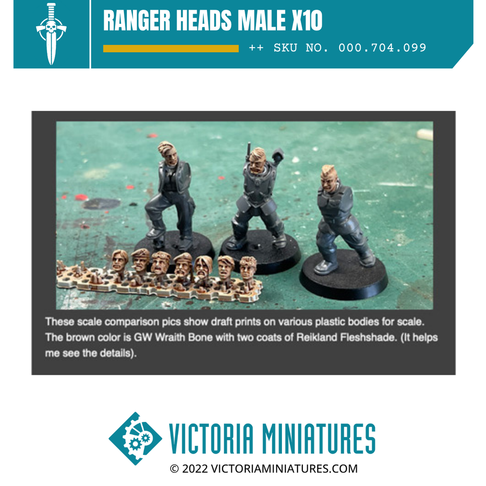 Ranger Heads Male x10