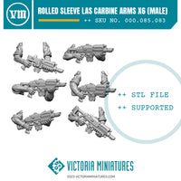 A collection of Rolled Sleeve Male Carbine Arms