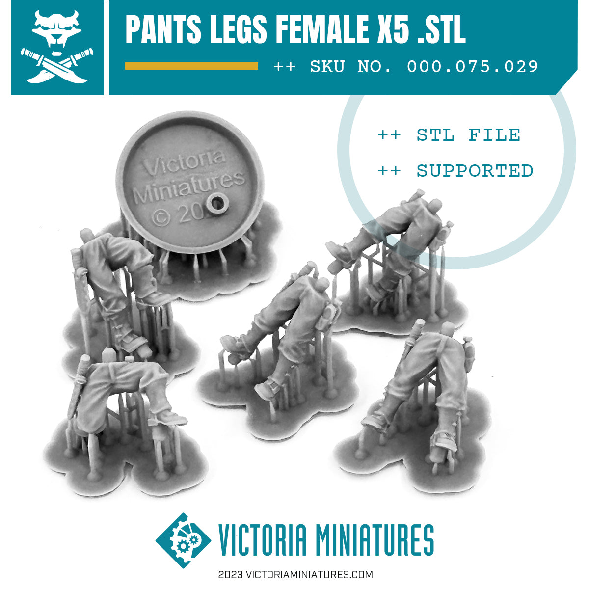 Van Diemen's World Devils Pants Legs Female x5 .STL Download
