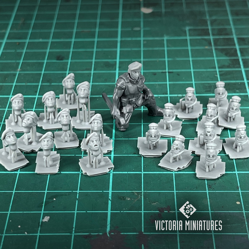 Beret Heads Female x10 .STL Download