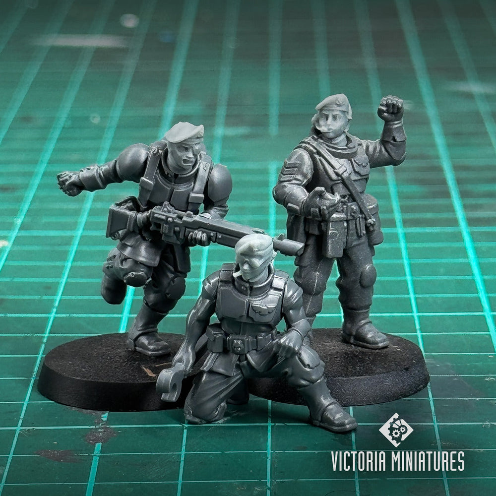 Character Beret Collared Heads Female x5