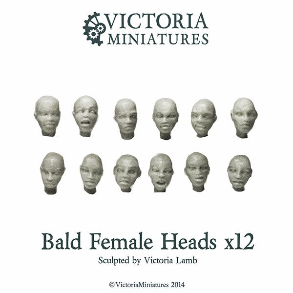 Bald Female Heads x12