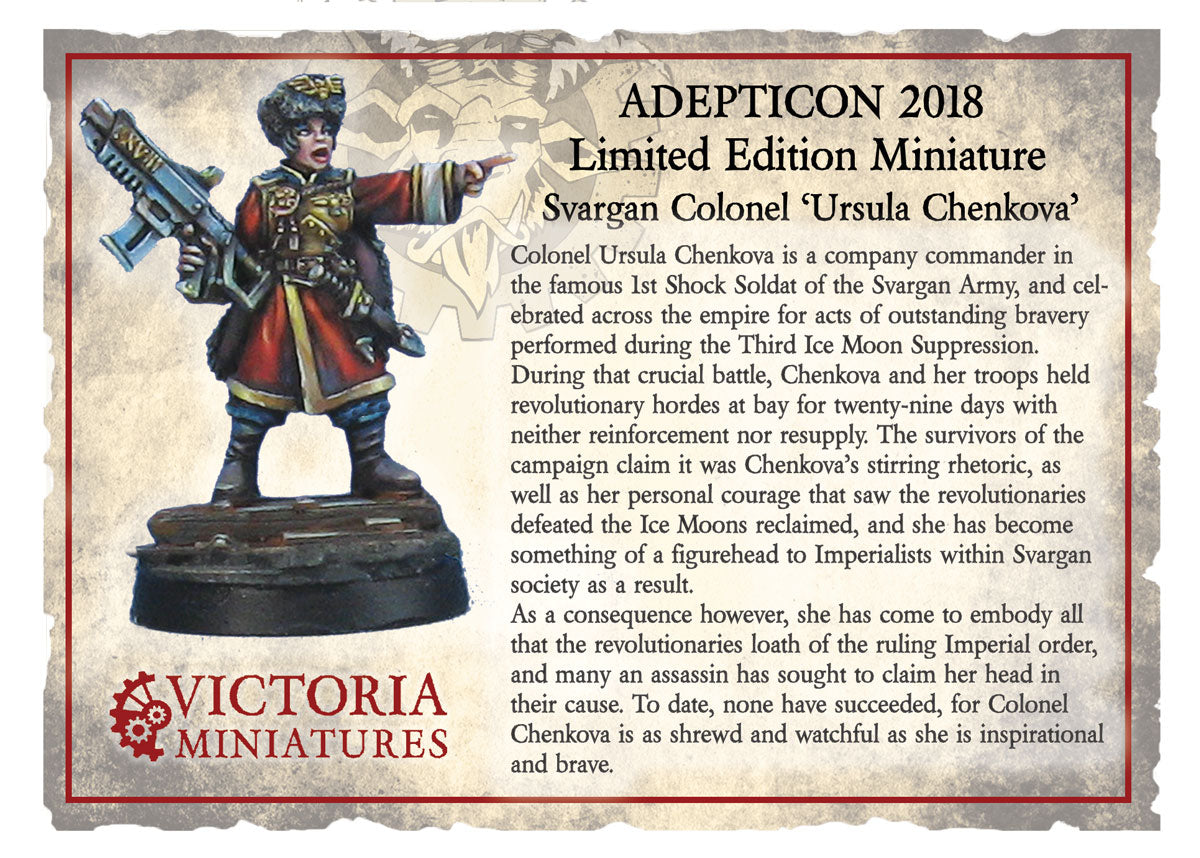 Ursula Chenkova Adepticon 2018. Limited Collectors Edition, Svargan Colonel