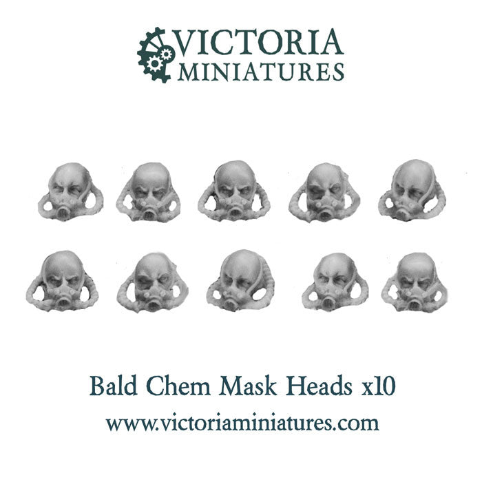 Bald Chem Mask Heads x10