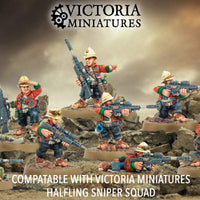 Halfling Pith Helmet Heads Female x10 .STL Download