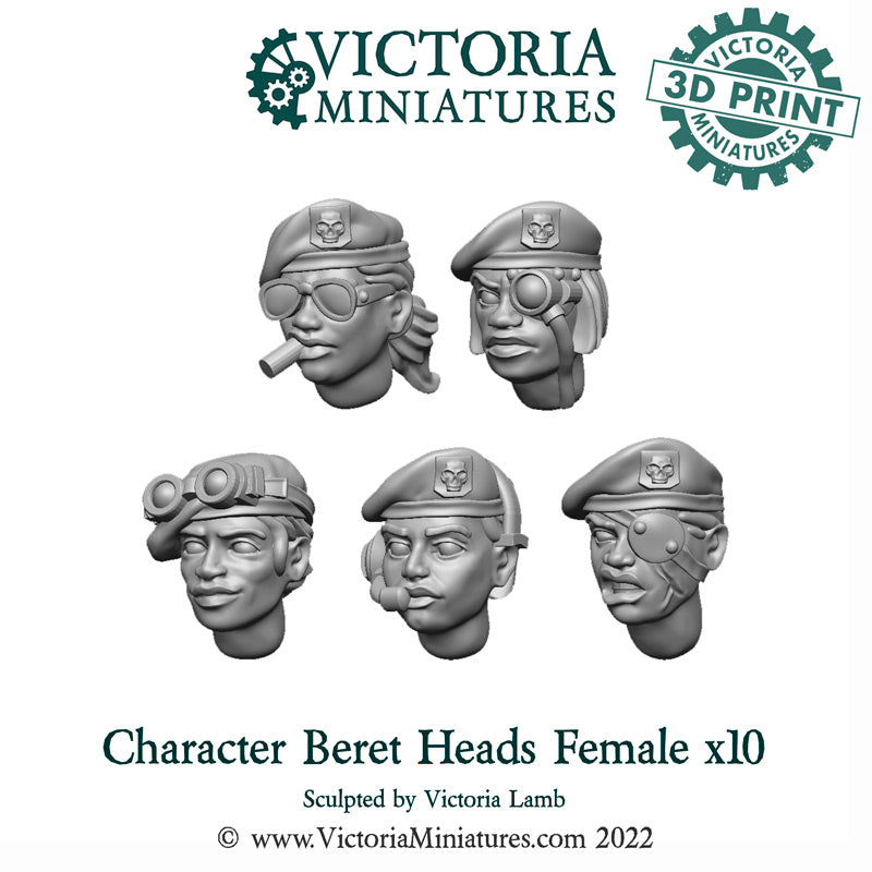 Character Beret Heads Female x5