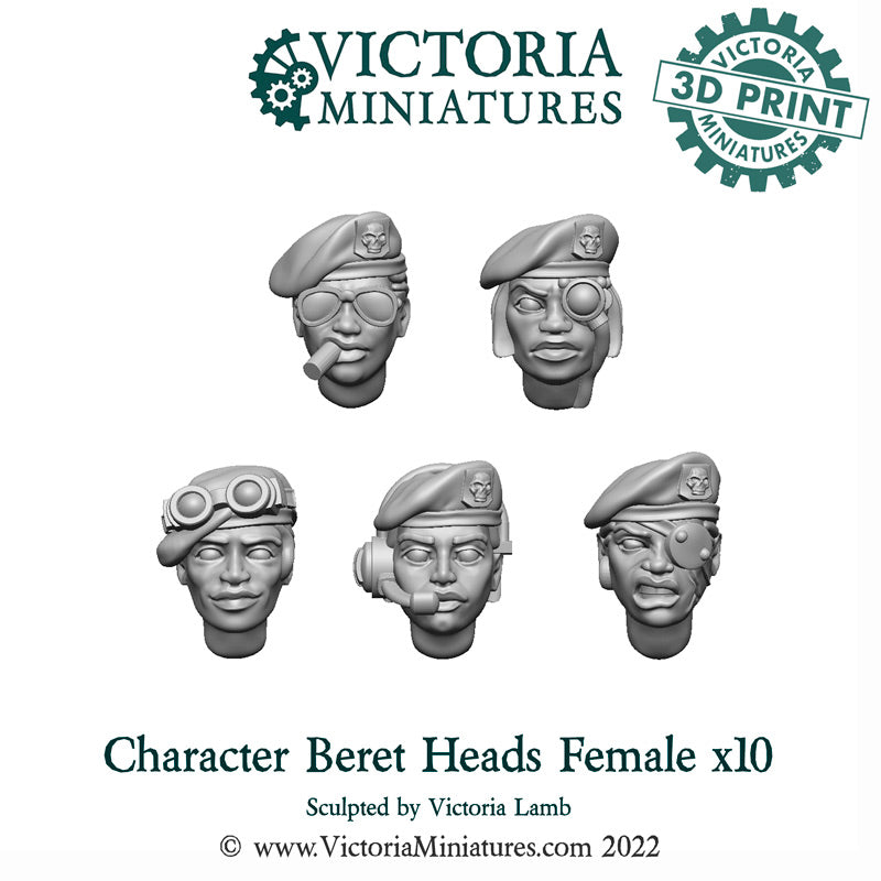 Character Beret Heads Female x5