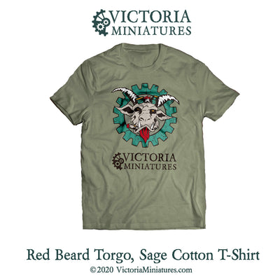 Red Beard Torgo, Sage Green T-Shirt