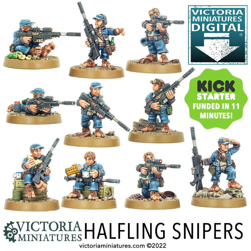 Halfling Snipers 10 Man Squad .STL Files