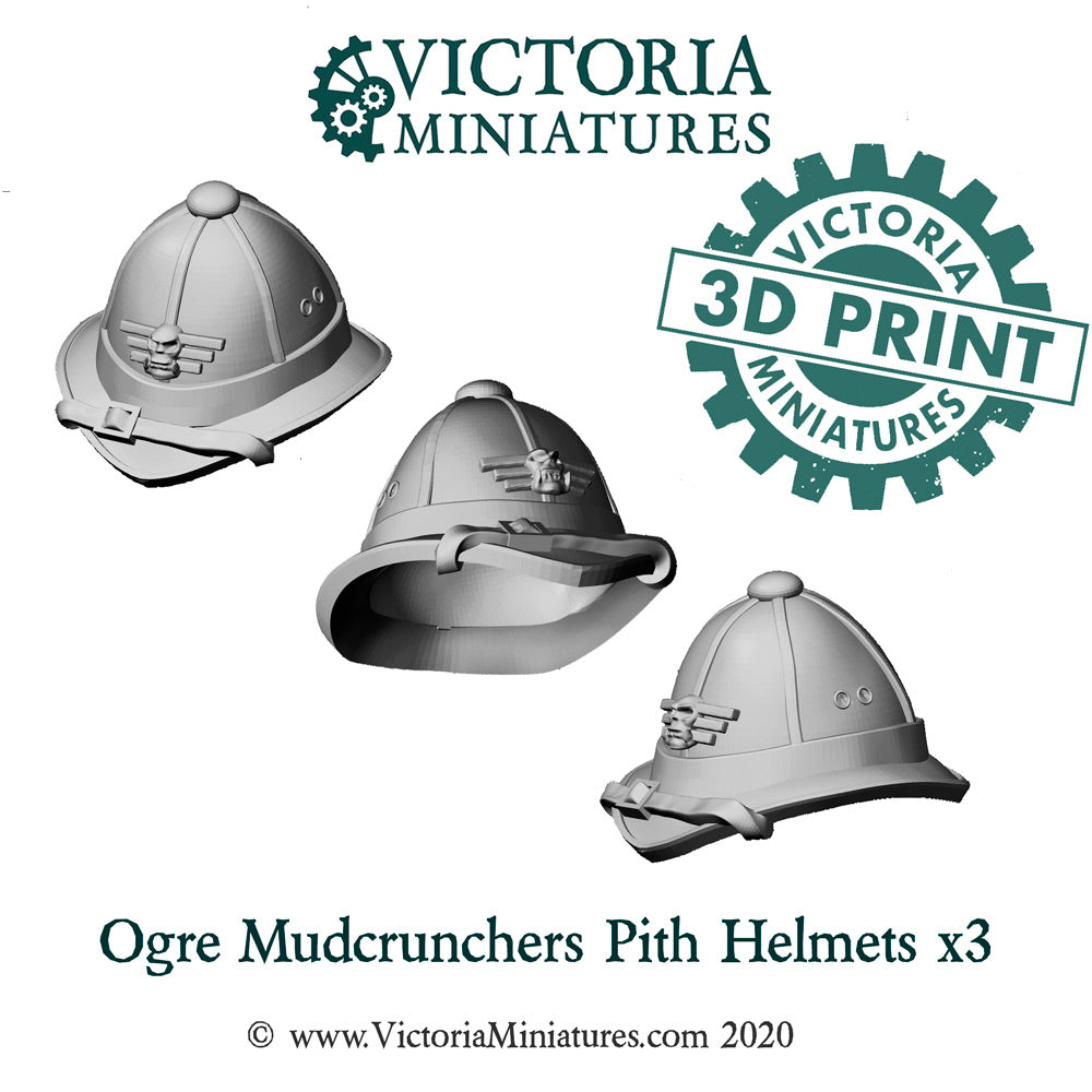 Ogre Mudcruncher Pith Helmets x3