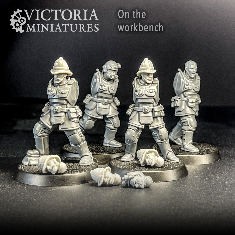 Pith Helmet Heads Male x10 .STL Download