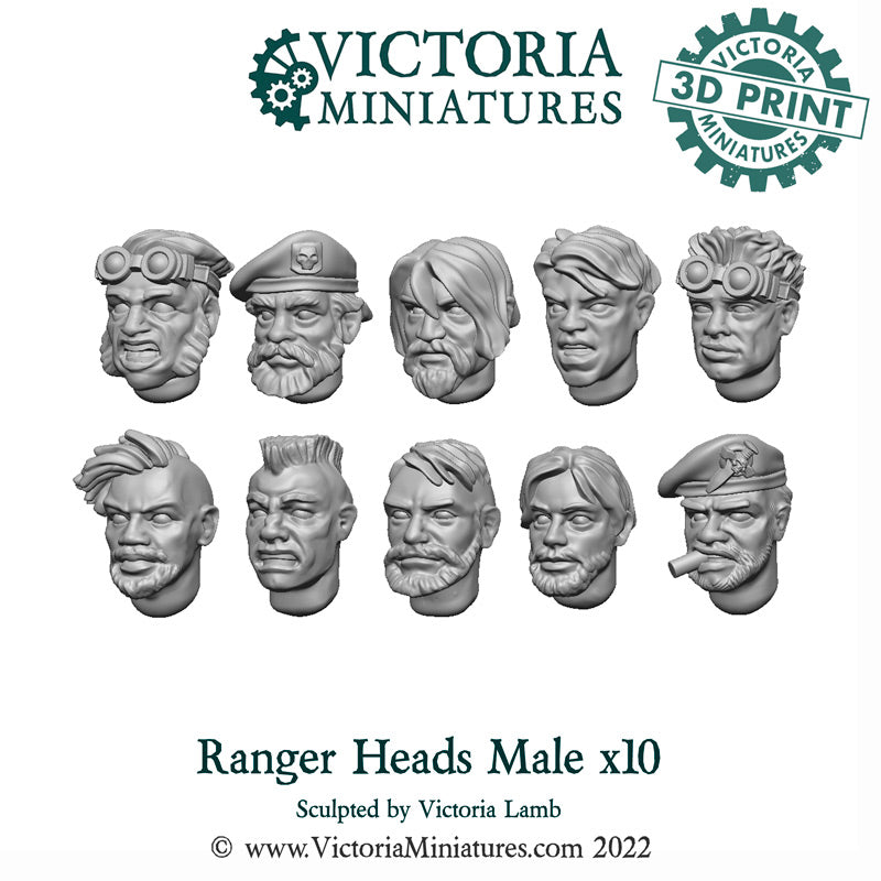 Ranger Heads Male x10