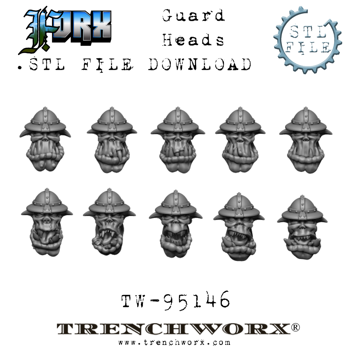 FOrx Orc Army Battle Bundle .STL Download