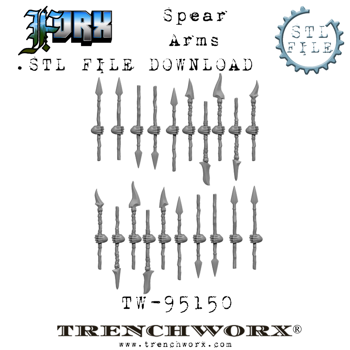 FOrx Orc Army Battle Bundle .STL Download