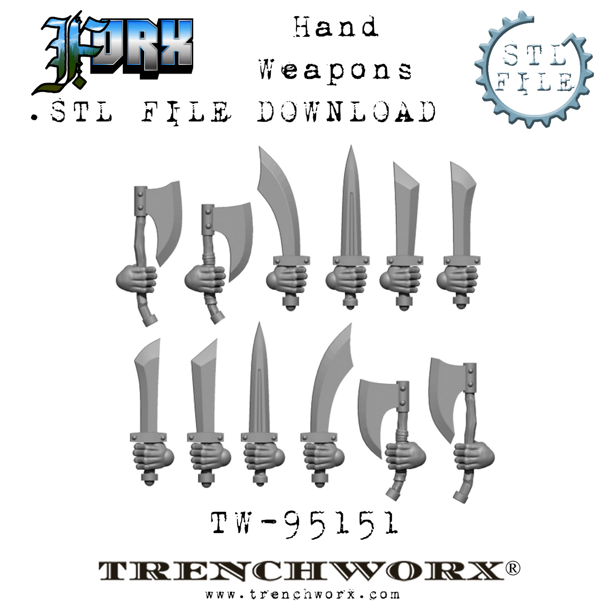 FOrx Orc Army Battle Bundle .STL Download