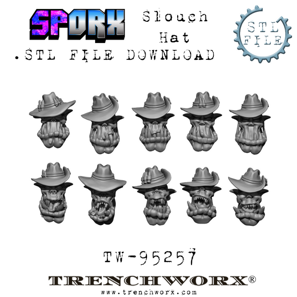 SpOrx Orc Slouch Hat Heads .STL Download – Victoria Miniatures