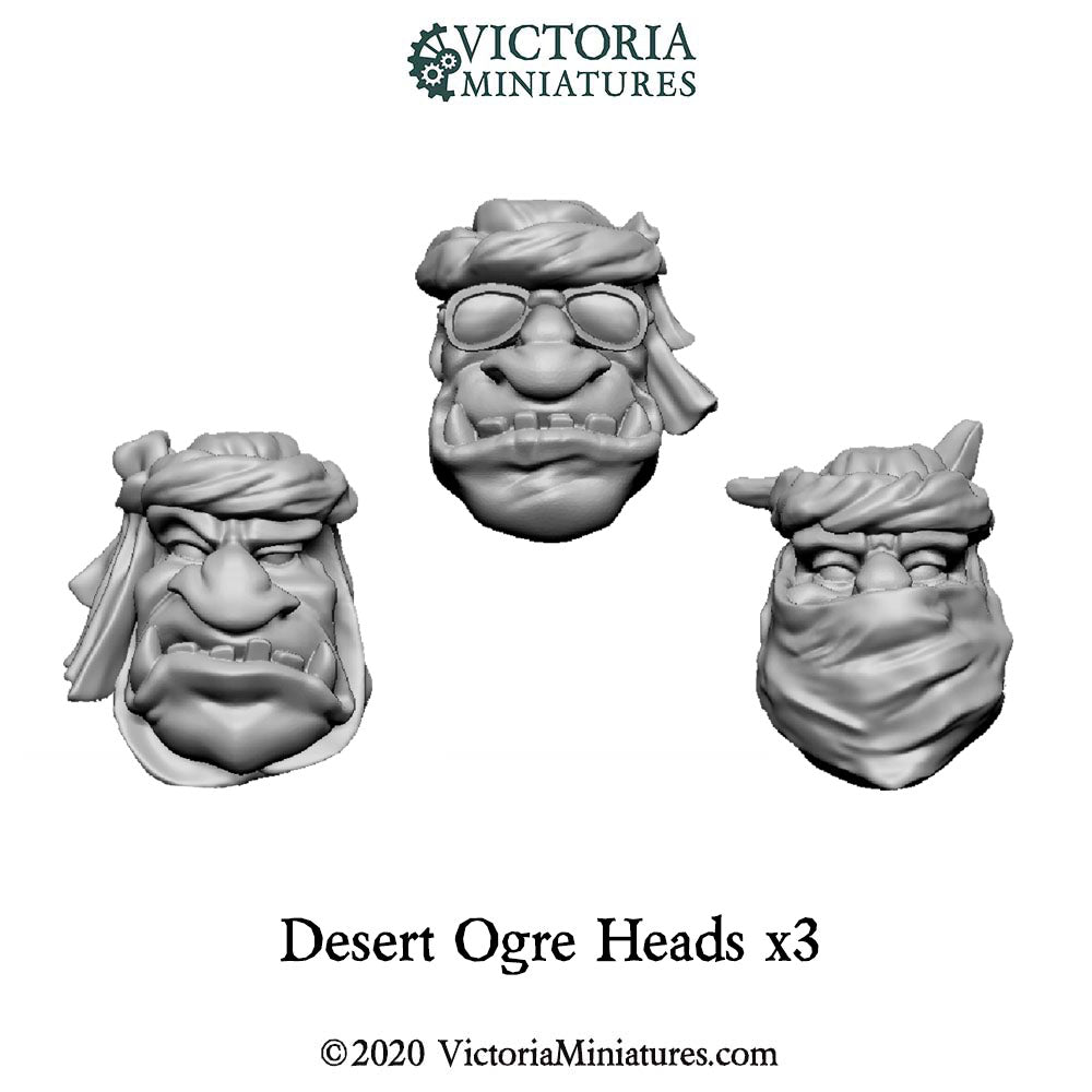 Desert Ogre Heads x3