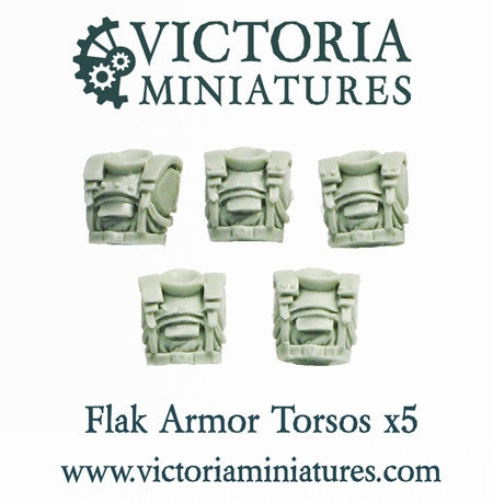 Flak Armour Torsos (x5) Resin