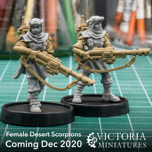 Female Desert Scorpions Preview. Coming December 2020.