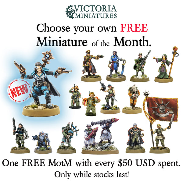 2020 first free Mini of the Month, Clara Gin, Mercenary Psycher.