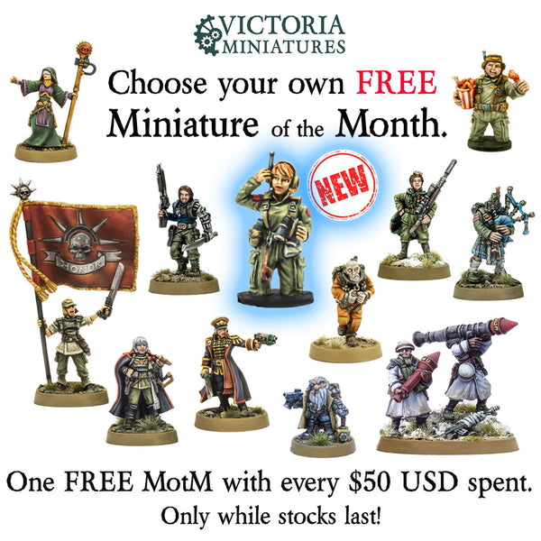 New Free Mini of the Month, Sgt. Tori, Tank Crew Woman.