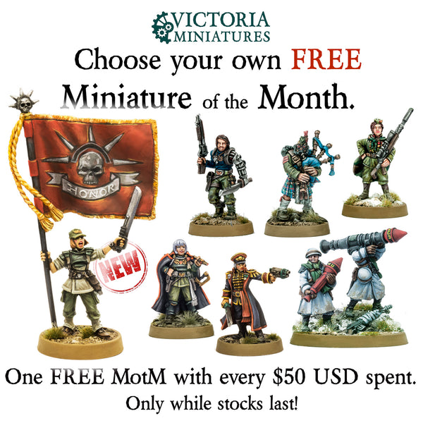 New Free Miniature of the Month. Arcadian Color Sgt.